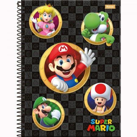 Imagem de Kit 2 Cadernos Super Mario 160fls Nintendo SORTIDOS - Foroni