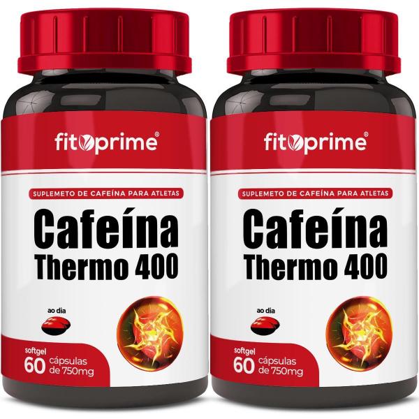 Imagem de Kit 2 Cafeína Thermo 400 Com 60 Cápsulas Fitoprime