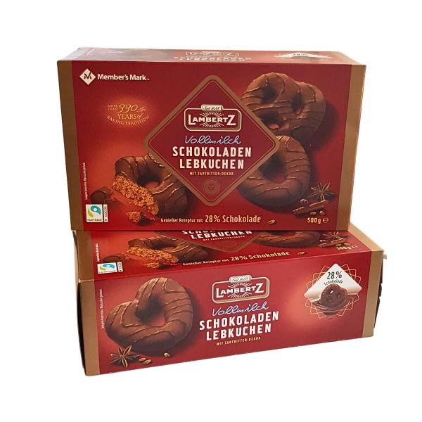 Kit 2 Caixa De Pão De Mel Alemão Schokoladen Lebkuchen - Members Mark Imagem de Kit 2 Caixa De Pão De Mel Alemão Schokoladen Lebkuchen