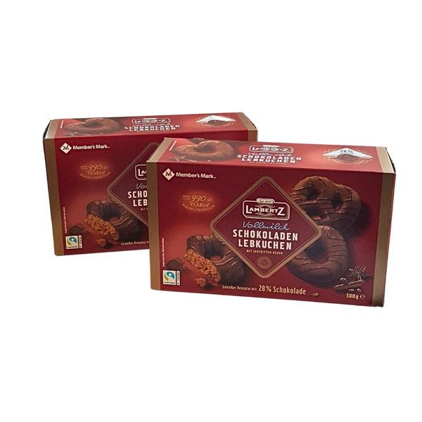 Kit 2 Caixa De Pão De Mel Alemão Schokoladen Lebkuchen - Members Mark Imagem de Kit 2 Caixa De Pão De Mel Alemão Schokoladen Lebkuchen
