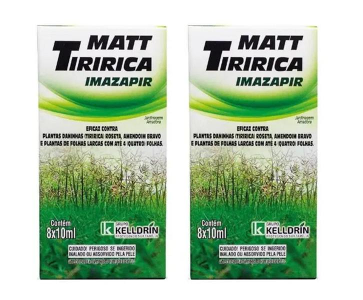 Imagem de Kit 2 Caixa Matt Tiririca Erva Daninha De Grama Rende 480 m2 - Kelldrin (16 sachês 10ml)