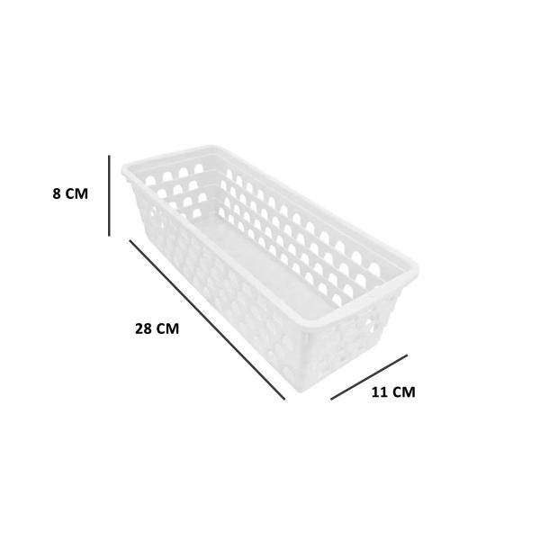 Imagem de Kit 2 Caixa Multiuso Comprido Retangular Branco Uninjet