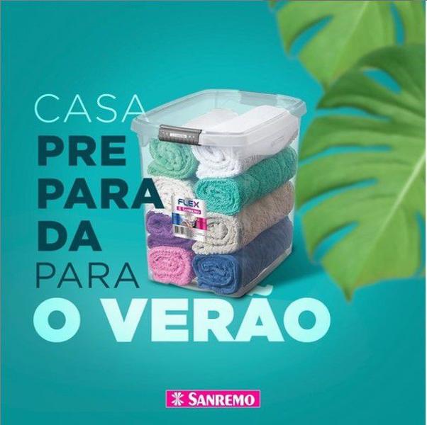 Imagem de Kit 2 Caixa Organizadora 14l Multiuso Porta Utensílios Closet Armário Roupas - Sanremo