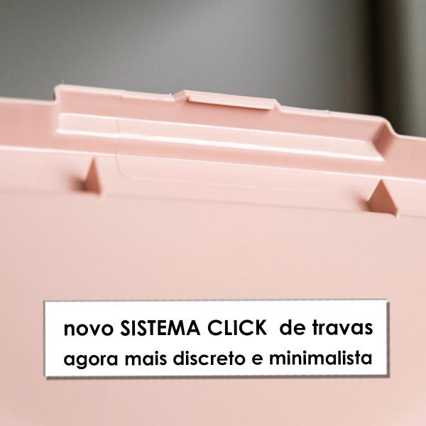 Imagem de Kit 2 Caixa Organizadora Sem Trava 7,5 L Cristal Ordene