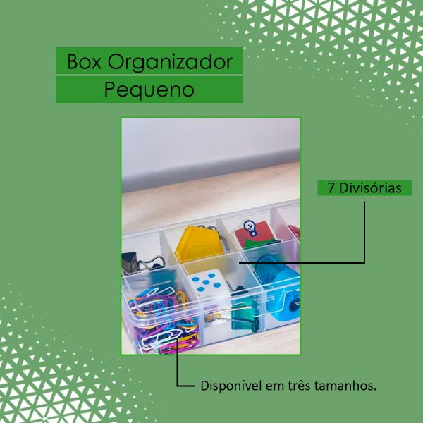 Imagem de Kit 2 Caixa Organizadora Transparente Com 7 Divisórias P Ref 488