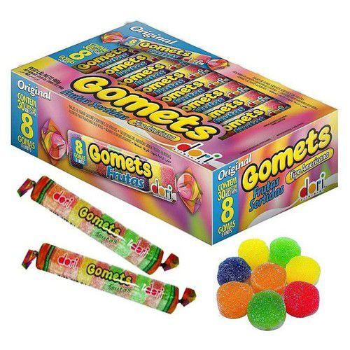 Kit 2 Caixas Bala De Goma Gomets Tubo Sortidas C30uni. Dori Imagem de Kit 2 Caixas Bala De Goma Gomets Tubo Sortidas C30uni. Dori