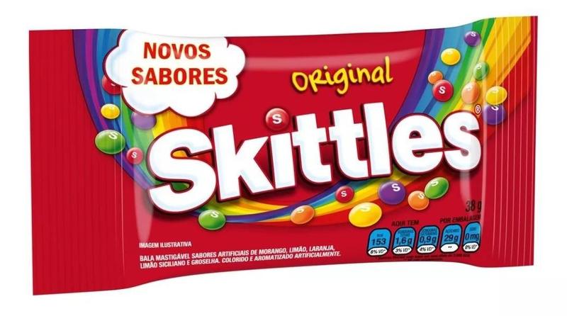 Imagem de Kit 2 Caixas Bala Skittles Fruits Sabor Original 14un. 38g