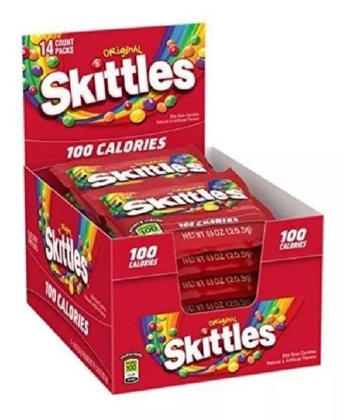 Imagem de Kit 2 Caixas Bala Skittles Fruits Sabor Original 14un. 38g