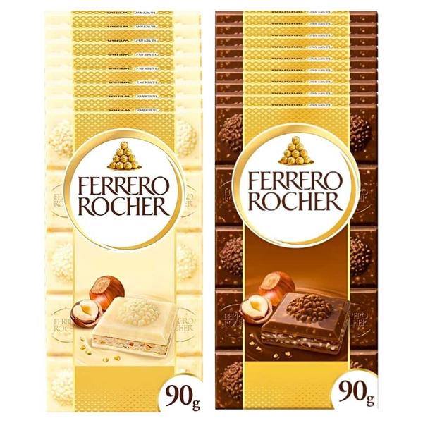 Imagem de Kit 2 Caixas Barra Chocolate FERRERO ROCHER 90g - 8un Cada