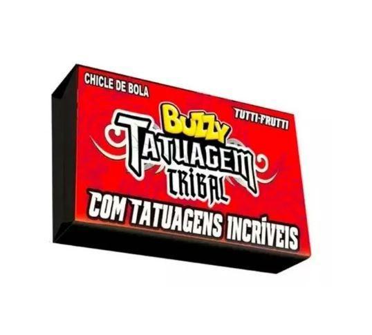 Kit 2 Caixas Chiclete Buzzy Tutti Frutti Tatuagem Riclan - geral Imagem de Kit 2 Caixas Chiclete Buzzy Tutti Frutti Tatuagem Riclan