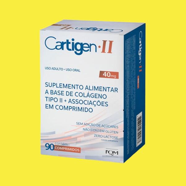 Imagem de Kit 2 caixas Colágeno Não Hidrolisado Cartigen Tipo II 40mg 90 Comprimidos