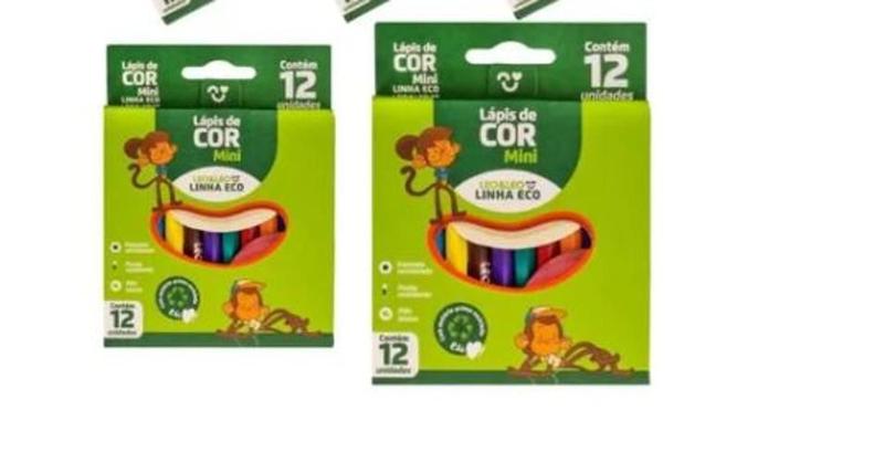 Imagem de Kit 2 Caixas De 12 Un Lápis Mini Lápis De Cor Infantil