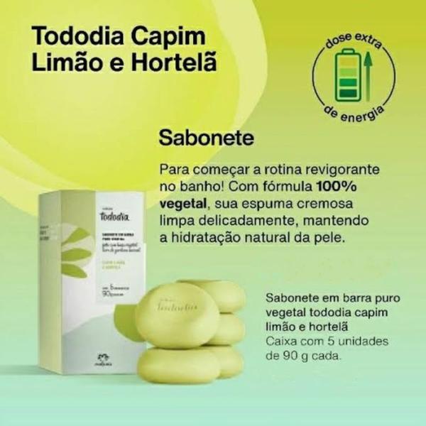 Imagem de Kit 2 caixas de sabonete Natura Tododia Alecrim e sálvia e Capim limão e hortelã - total 10 Unidades