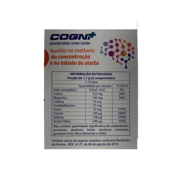 Imagem de Kit 2 caixas Suplemento Alimentar Cogni Mais 60 Comprimidos - FQM