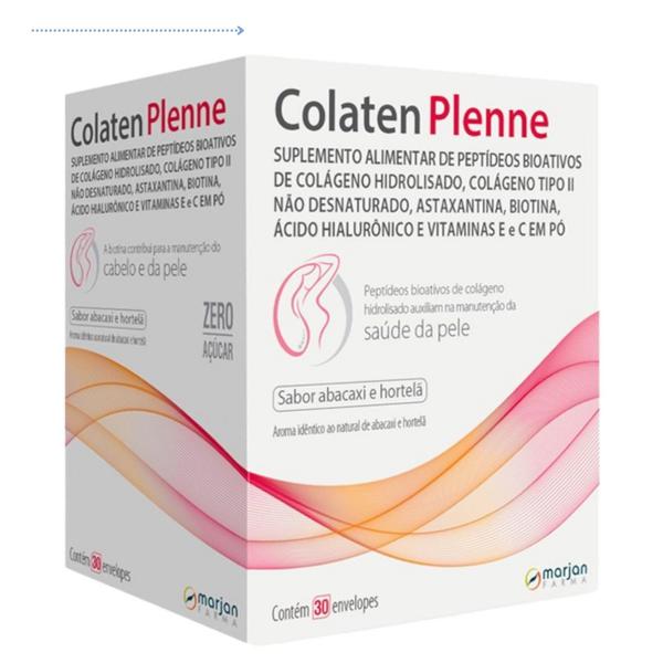 Imagem de Kit 2 caixas Suplemento Alimentar Colaten Plenne 30 Envelope - Marjan