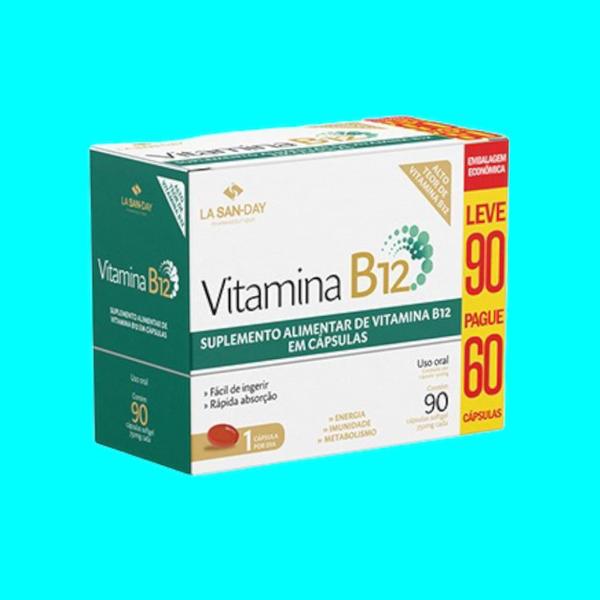 Imagem de Kit 2 Caixas Vitamina B12 750Mg 90 Cápsulas Softgel La