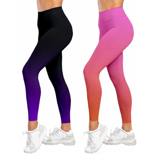 Imagem de Kit 2 Calça Legging Fitness Feminina Academia Pilates Grossa Moda Fitness