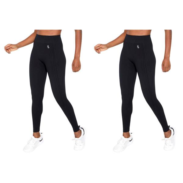 Imagem de Kit 2 Calça Legging Sport Max Lupo - 71053 Tamanho:MCor:Preto9990