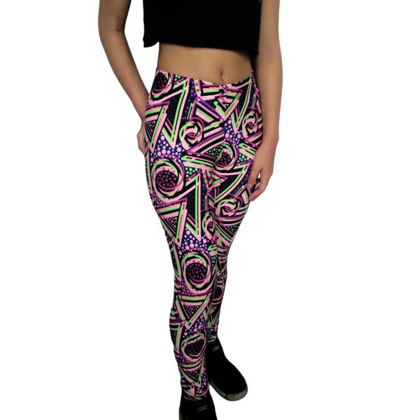 Imagem de Kit 2 Calças Femininas Legging Elástico Estampas Sortidas Suplex Pp ao Plus Size