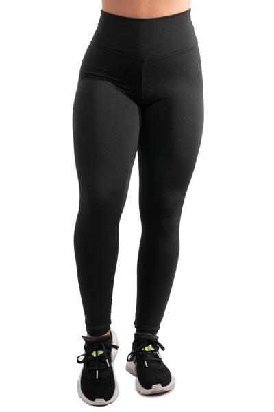 Imagem de Kit 2 Calças Legging Fitness Preta Cintura Alta Academia Levanta Bumbum Esporte Ginástica