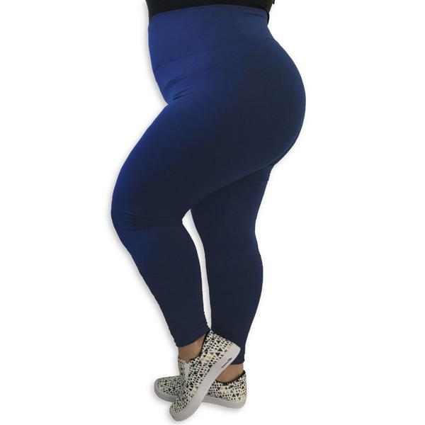 Imagem de Kit 2 Calças Legging Plus Size Heide Ribeiro Leg Basic Suplex Barato