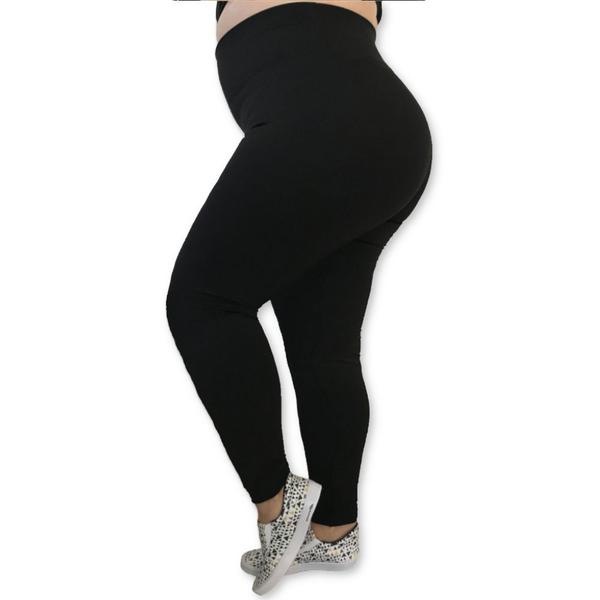 Imagem de Kit 2 Calças Legging Plus Size Heide Ribeiro Leg Basic Suplex Barato