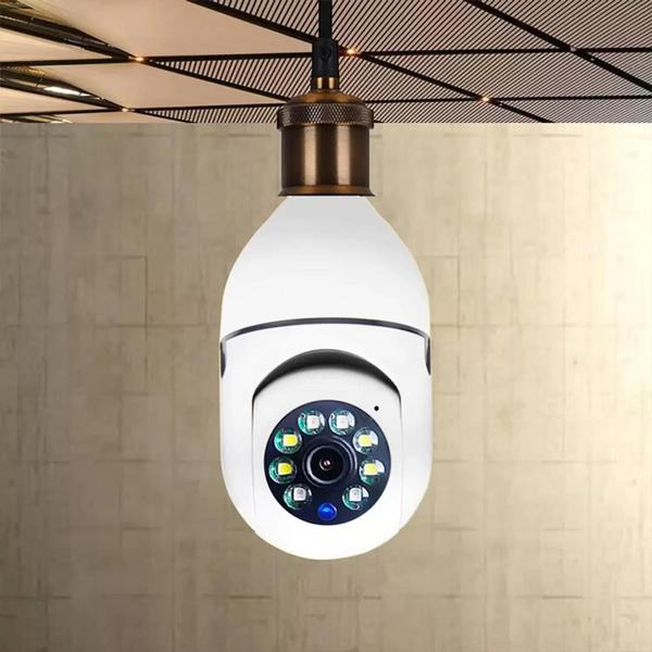 Imagem de kit 2 Câmera lampada inteligente Wireless infra IP Full HD 2.0 megapixels, Holofote, Auto Tracking