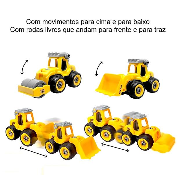 Imagem de Kit 2 Caminhão e Trator Educativo Montar com Chave Infantil