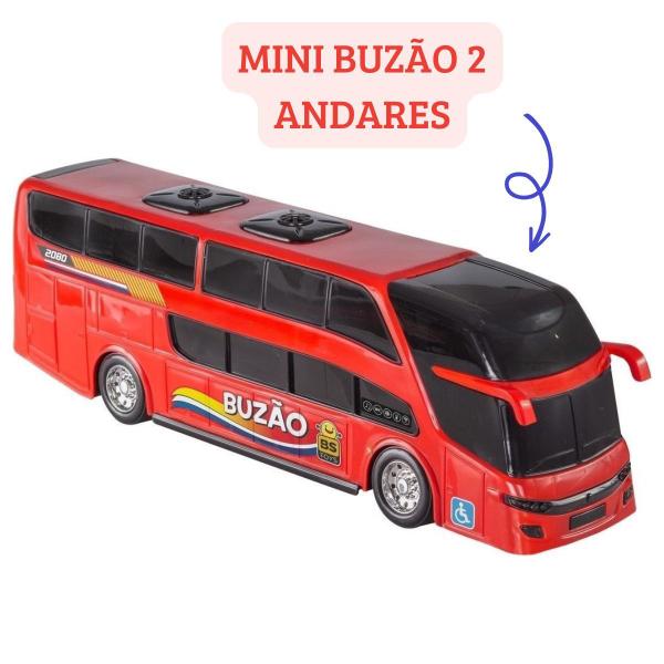 Imagem de Kit 2 Caminhonetes Pickup 1 Mini Buzão Brinquedo Criança Presente Colorido