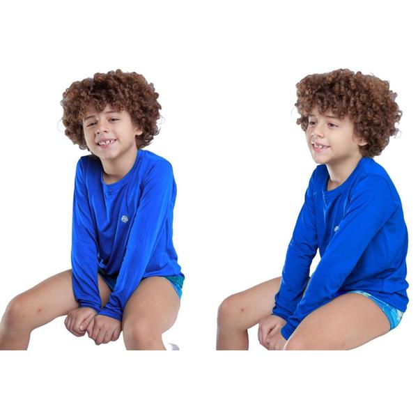 Imagem de Kit 2 Camisa Infantil Térmica Uv50+ Proteção Solar Menino