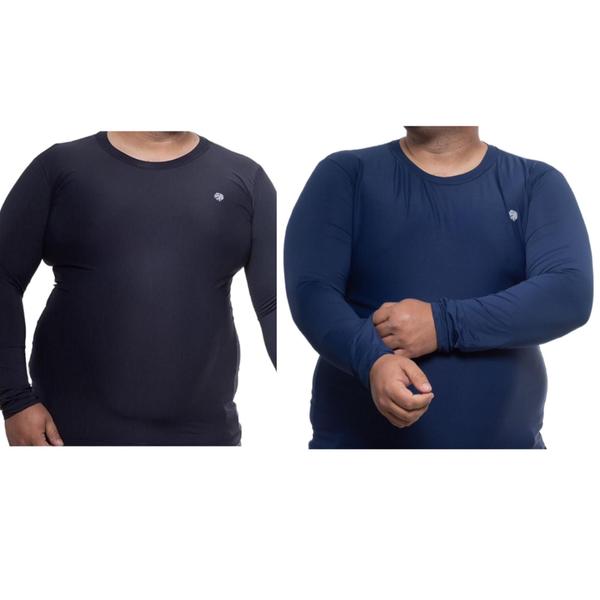 Imagem de Kit 2 Camisa Térmica Masculina Plus Size Segunda Pele Uv Envio Imediato