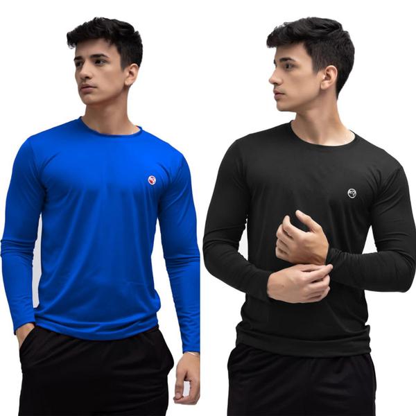 Kit 2 Camisa Térmica Masculina Proteção Uv 50+ Segunda Pele - The Lion Imagem de Kit 2 Camisa Térmica Masculina Proteção Uv 50+ Segunda Pele