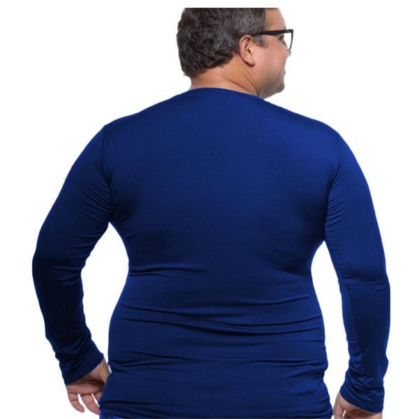 Imagem de Kit 2 Camisa  Termica Plus Size Proteção e Estilo para Atividades ao Ar Livre Caneta e Azul Escuro17