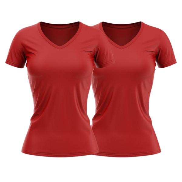 Imagem de KIT 2 Camiseta Feminina Térmica Blusinha Esportiva Manga Curta Academia Treino Mulher Girls Premium