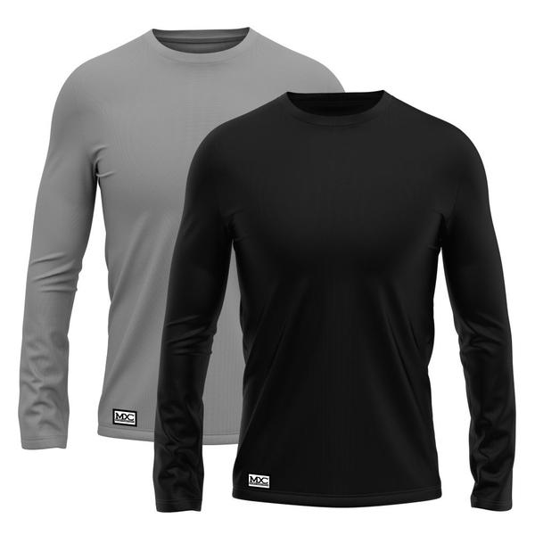 Imagem de Kit 2 Camiseta Masculina Proteção UV 50+ Térmica Segunda Pele Várias Cores MXC BRASIL