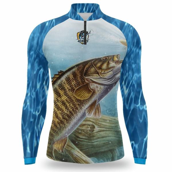 Imagem de Kit 2 Camiseta Pesca Masculina Manga Longa Camisa Com Proteção UV50 Pescaria