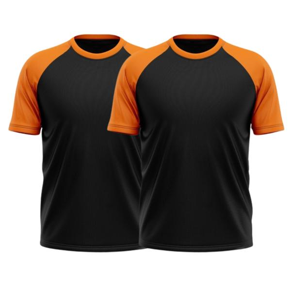 Imagem de KIT 2 Camiseta Térmica Esportiva Manga Curta Rash Guard Masculina Feminina Academia Treino Preto