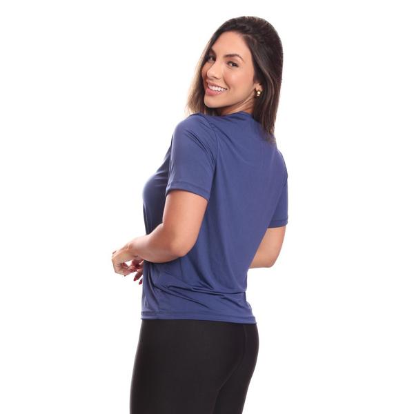 Imagem de Kit 2 Camisetas Feminina Dry Fit Básica Lisa Proteção Solar UV Térmica Blusa Academia Esporte Camisa