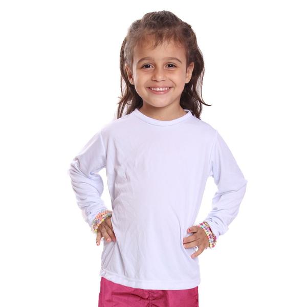 Imagem de Kit 2 Camisetas Infantil Menina Proteção UV Térmica Solar Manga Longa Camisa Praia Esporte