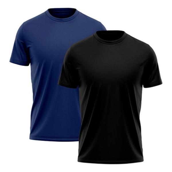 Imagem de Kit 2 Camisetas Masculina Basica Dry Fit Academia Uv +50