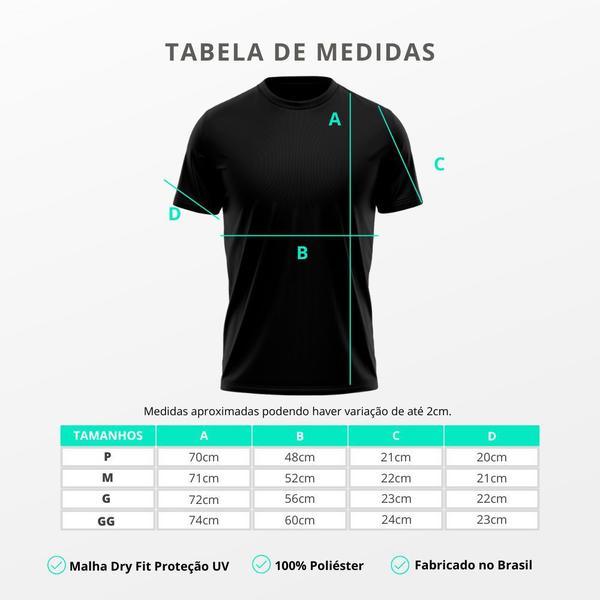 Imagem de Kit 2 Camisetas Masculina Dry Fit Manga Curta Proteção Solar UV Térmica Academia Treino Caminhada Esporte Camisa Praia