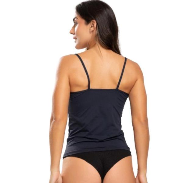 Imagem de Kit 2 Camisete Feminina Casual Segunda Pele Alça Fina Regata Conforto Camiseta Não Marca