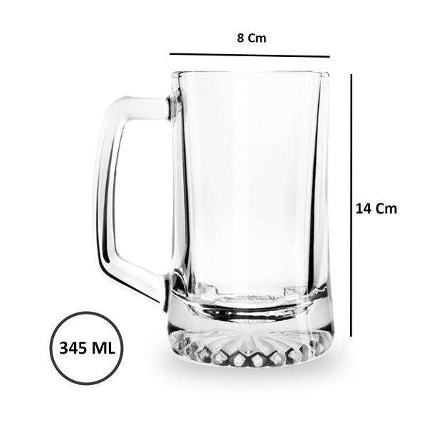 Imagem de Kit 2 Caneca 345ml Para Chopp Cerveja Transparente