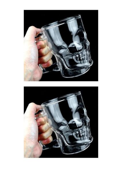 Imagem de Kit 2 Caneca Chopp Caveira Chopp Cerveja Bar 365 ML