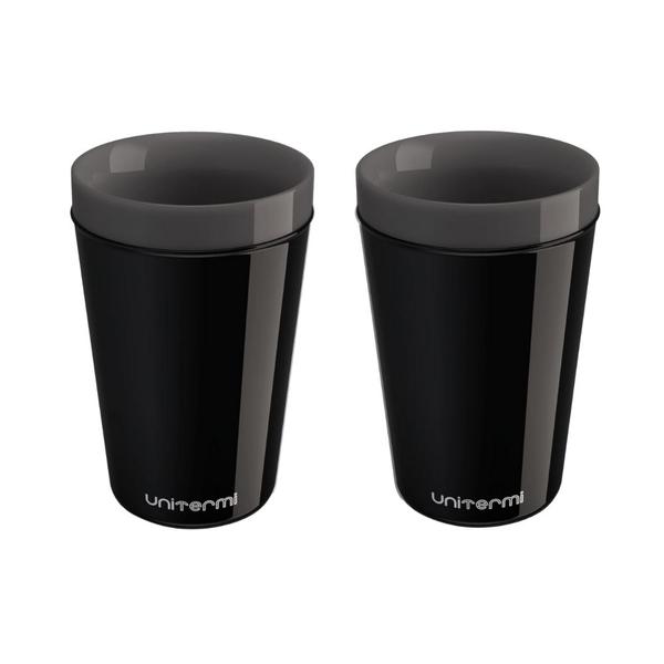 Imagem de Kit 2 Caneca Copo Térmico 350ml Plástico Unitermi Cerveja Café