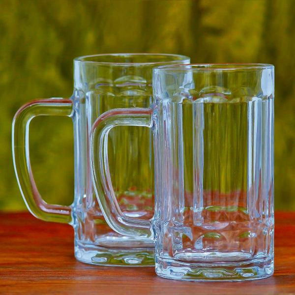 Imagem de Kit 2 Caneca De Chopp Diy Cerveja 400ml Vidro Grosso