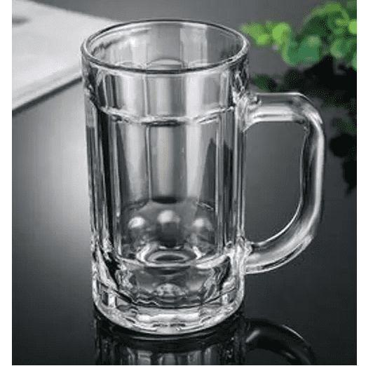 Imagem de Kit 2 Caneca de Chopp Vidro 400 ml  Conjunto Copo de Cerveja Beer