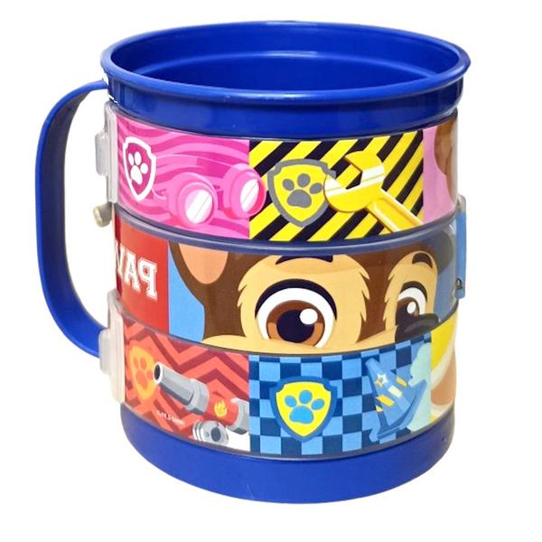 Imagem de Kit 2 Caneca Divertida Giratória Patrulha Canina 360ml Plasútil