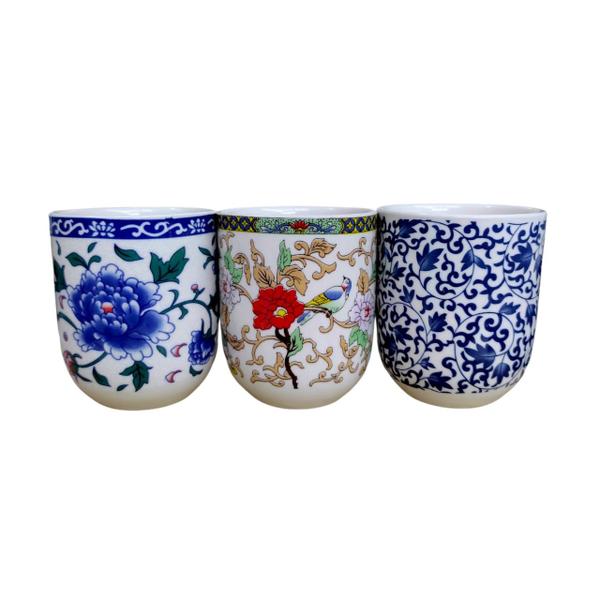 Kit 2 Canecas de Chá Oriental Copo Porcelana 150ml - Tokyo Design Imagem de Kit 2 Canecas de Chá Oriental Copo Porcelana 150ml