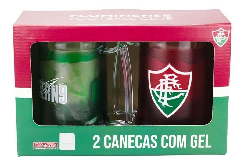 Imagem de Kit 2 Canecas Gel Isolante Térmico 400 Ml Fluminense